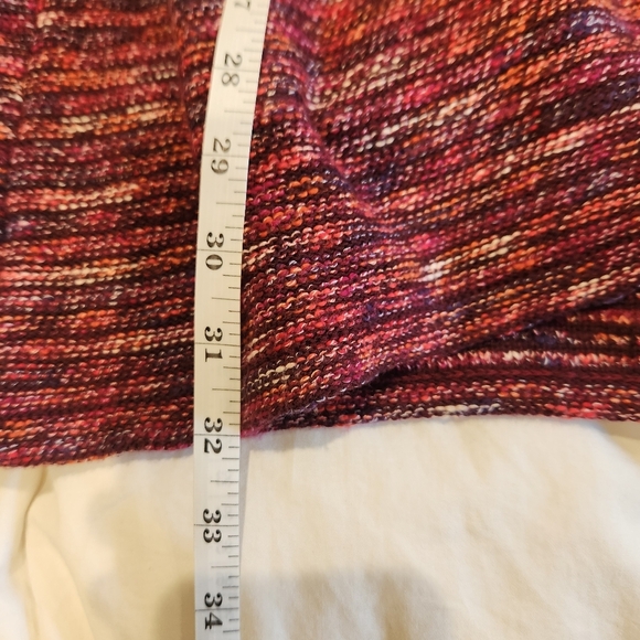 J.Jill Open Front Knitted Cardigan Oversized Front Pockets Multicolor Knit - Picture 5 of 11